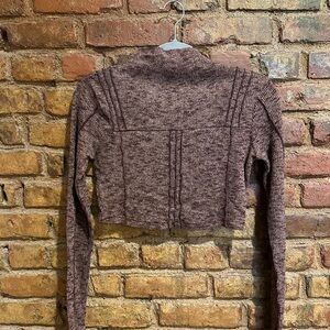 Urban Outfitters Burgundy Mock Neck Crop Top